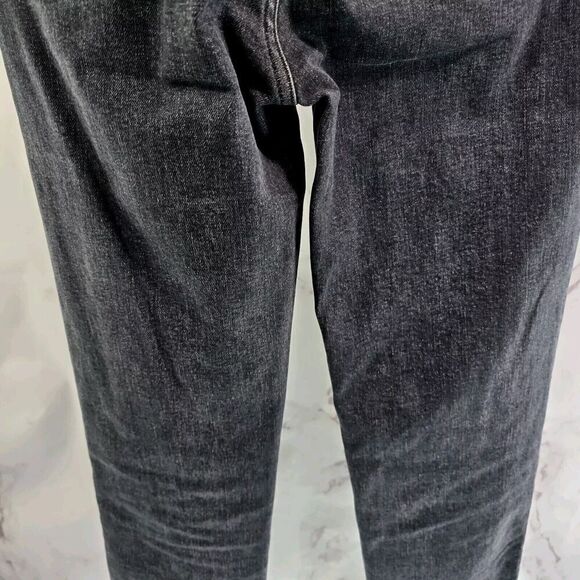 Levis Jeans Women 27 Black RE DONE 70s Stove Pipe Stoned Noir Straight Button - Picture 7 of 11